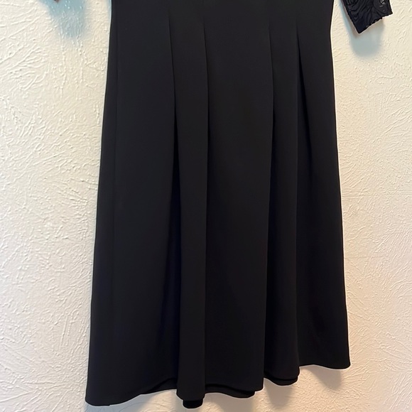 Monteau Black Lace Half Sleeve Dress Size PM - Picture 4 of 10